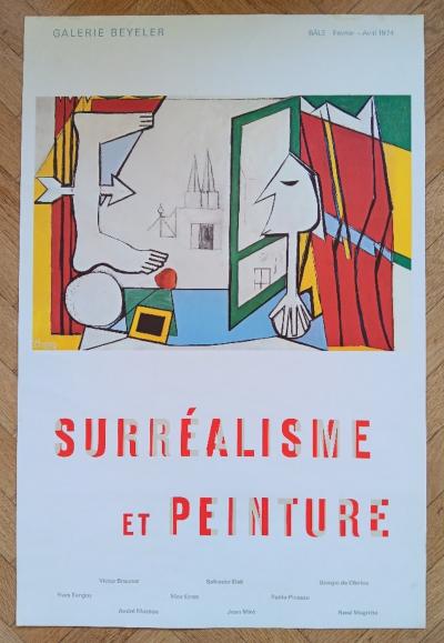 Pablo PICASSO - Affiche originale d’exposition - Surréalisme et Peinture - Galerie Beyeler - 1974 2