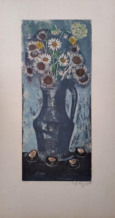 Edouard Righetti - Nature morte au pichet - Lithographie originale, signée et numérotée 2