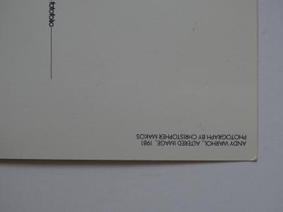 Christopher Makosm - Andy Warhol, photograph postcard - hand signed 2