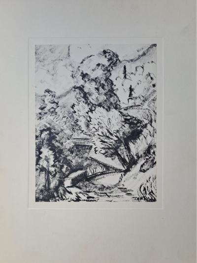 Conrad - Chemin dans la colline - Lithographie, signée 2