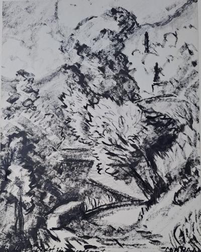 Conrad - Chemin dans la colline - Lithographie, signée 2