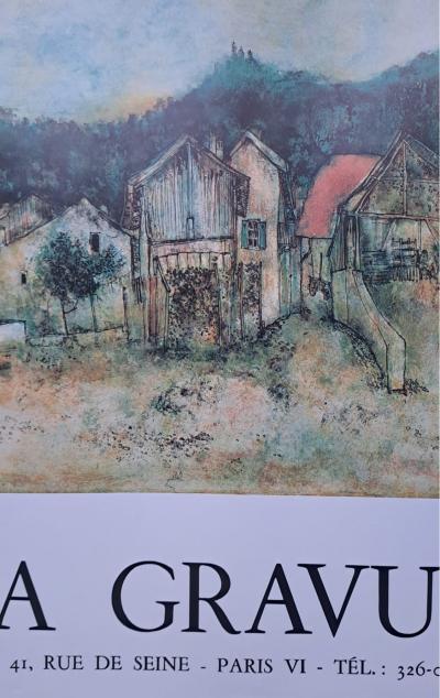 Bernard Gantner - Place du village - Affiche originale, 1979 2