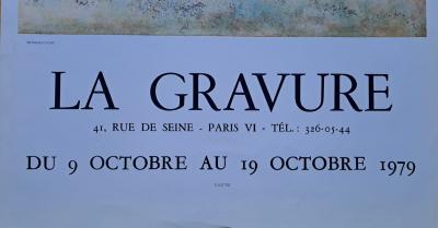 Bernard Gantner - Place du village - Affiche originale, 1979 2