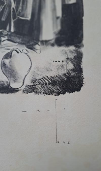 Marte Bas - Place du village - Lithographie, signée 2
