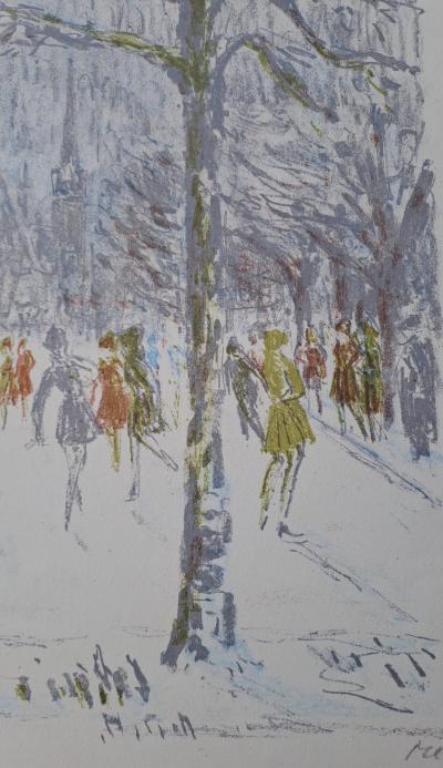 Meisser - La patinoire - Lithographie, signée et numérotée 2