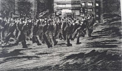 Janys Riout - Les fumées de la ville - Lithographie, signée et numérotée 2