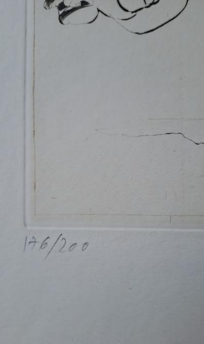 Claude Weisbuch - Le cavalier - Gravure, signée et numérotée 2