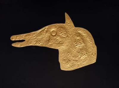Georges Braque (d’après), Aréion, gravure gaufrée feuille d’or, 1971 2