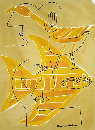 Victor Brauner - Traces interstices, 1963 - lithographie originale 2