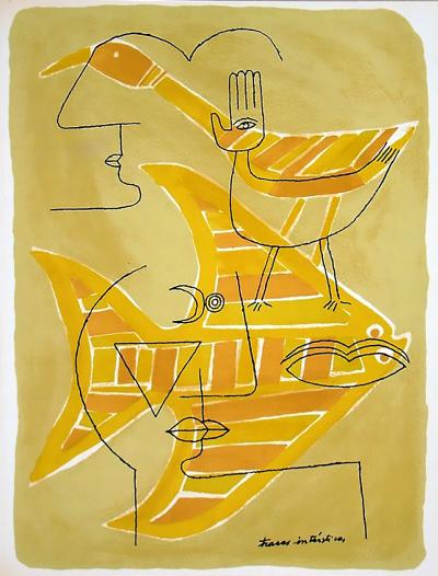 Victor Brauner - Traces interstices, 1963 - lithographie originale 2