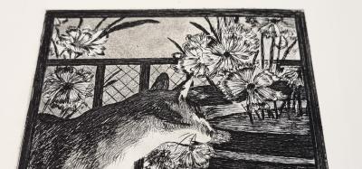 Édouard Manet , Le chat et les fleurs, eau-forte et aquateinte, 1869 2