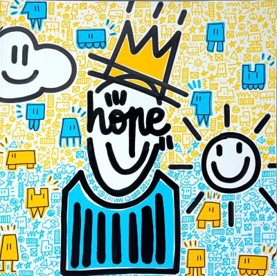 Mr Hope - Yellow Blue - Acrylique sur toile 2