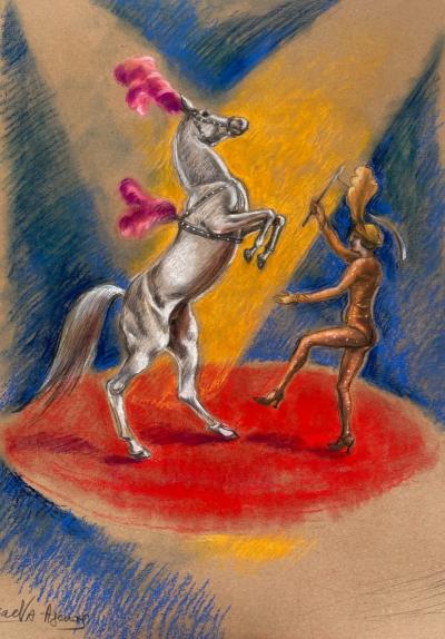 Véronika Issaeva-Agenos - Cirque, 2023 - Pastel 2