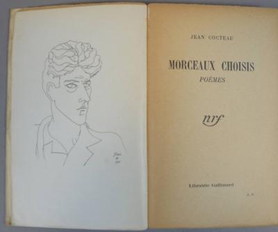 Jean COCTEAU - dessin original signé - recueil poésie 1932 2
