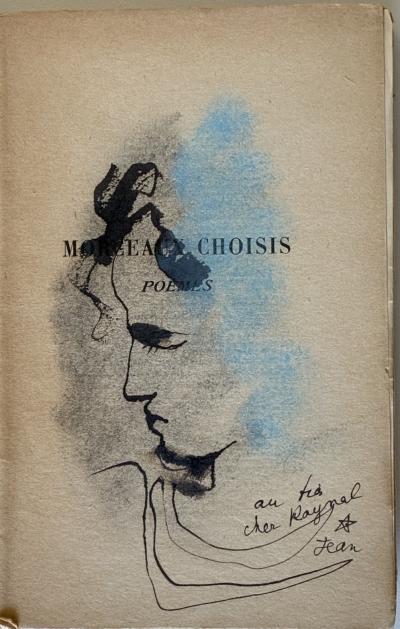 Jean COCTEAU - dessin original signé - recueil poésie 1932 2