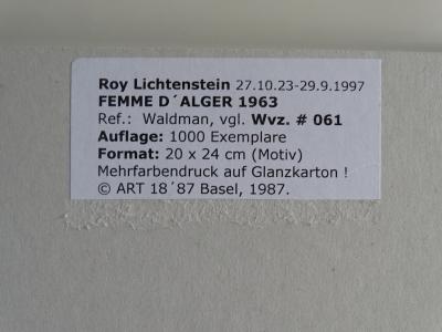 Roy Lichtenstein – Femme d'Alger – 1987, Serigrafie 2