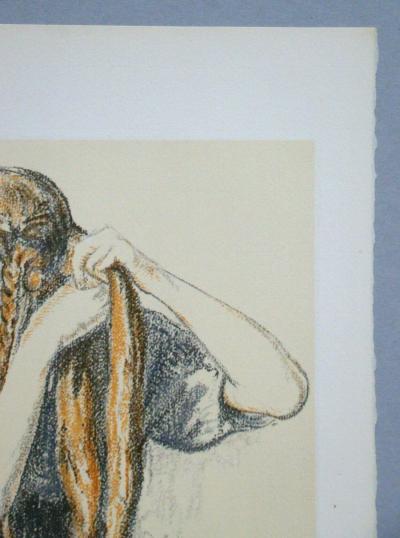Walter SAUER (d'après) - Jeune fille aux tresses, 1930 - Héliogravure signée et datée 2