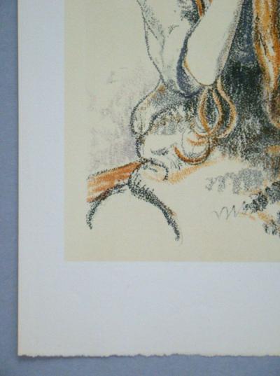 Walter SAUER (d'après) - Jeune fille aux tresses, 1930 - Héliogravure signée et datée 2