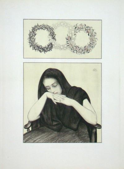 Walter Sauer (d'après) - Repos, 1930 - Héliogravure signée et datée 2