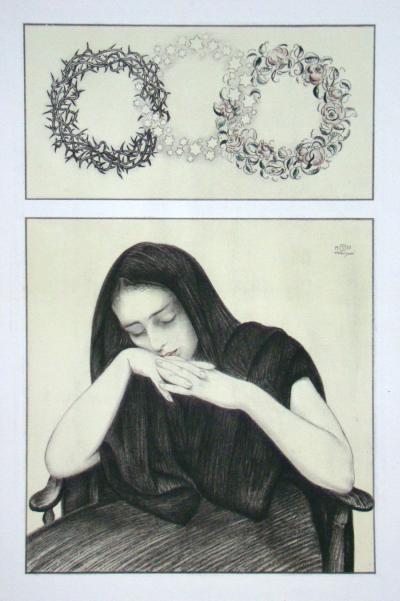 Walter Sauer (d'après) - Repos, 1930 - Héliogravure signée et datée 2