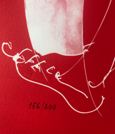 Hans ERN I- Le coureur,1979 - Lithographie originale signée +un dessin 2