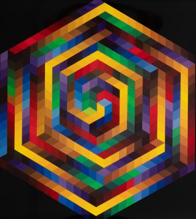 Victor VASARELY : HAT-B - Estampe offset 2