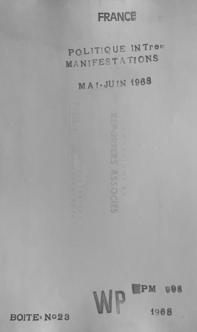Reporters associes - Manifestants blessés, Mai 68 - Tirage argentique 2
