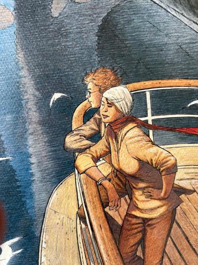 François Schuiten Retour à Cherbourg, Lithographie  signée et numérotée 2