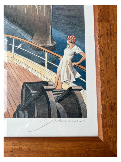 François Schuiten Retour à Cherbourg, Lithographie  signée et numérotée 2