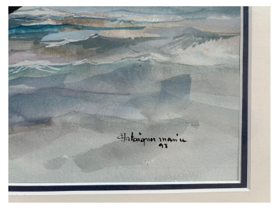 Maurice Chataignier  - Terre Neuvas en mer - Aquarelle - 1993 2