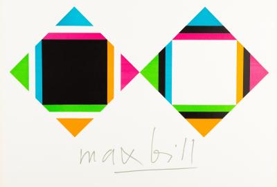 Max BILL: Geometric Composition - Original signed lithograph 2