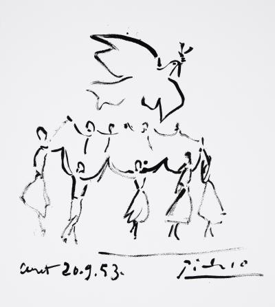 Pablo PICASSO : Sardane de la paix - Lithographie signée 2