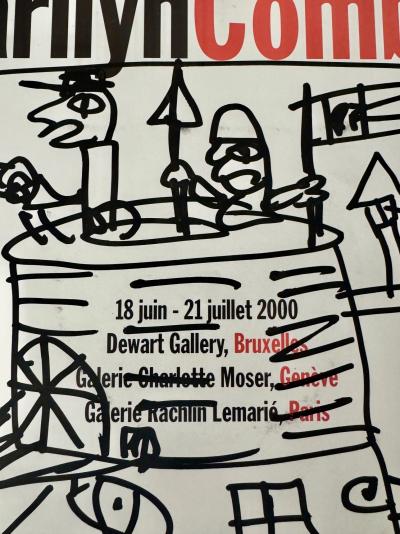 Robert Combas - Marylin - 2000 - Dessin au feutre - Signé 2