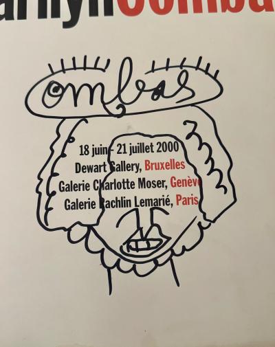 Robert Combas - Marilyn - 2000 - Dessin dédicac signé 2