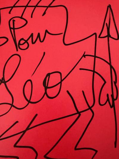 Robert Combas - Guerrier - 1999 - Dessin au feutre - Signé 2