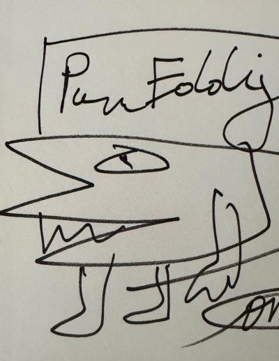 Robert Combas - Personnage à la lance -  2000 - Dessin au feutre - Signé 2
