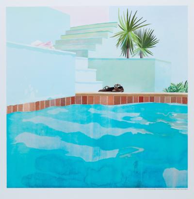David HOCKNEY : Pool and Steps - Affiche originale 2