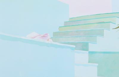 David HOCKNEY : Pool and Steps - Affiche originale 2