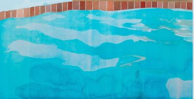 David HOCKNEY : Pool and Steps - Affiche originale 2