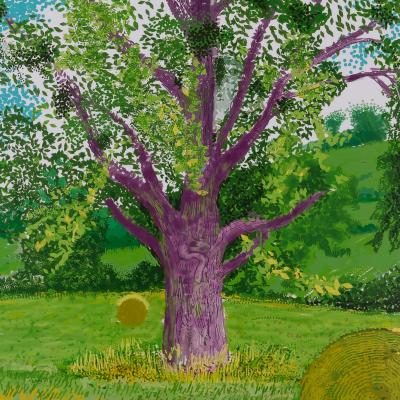 David HOCKNEY : Après la moisson - Affiche originale en couleurs 2