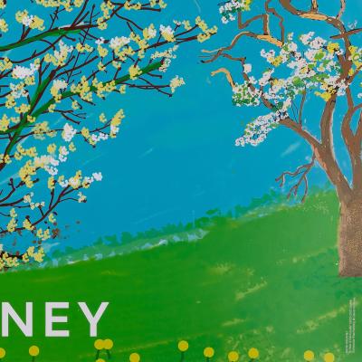 David HOCKNEY : Le cerisier en fleurs - Affiche originale en couleurs 2