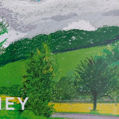 David Hockney: On the Hill - Original color poster 2