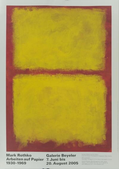 Mark ROTHKO : Composition rouge et jaune - Affiche originale en couleurs 2