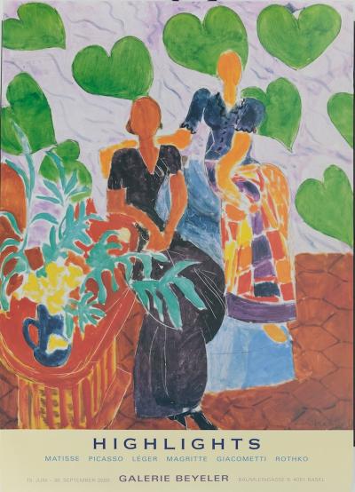 Henri MATISSE : Deux femmes dans un intérieur - Affiche originale signée 2