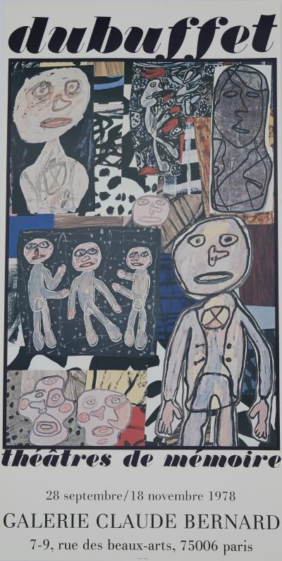 Jean DUBUFFET : Expo 1978 - Affiche originale en couleurs 2