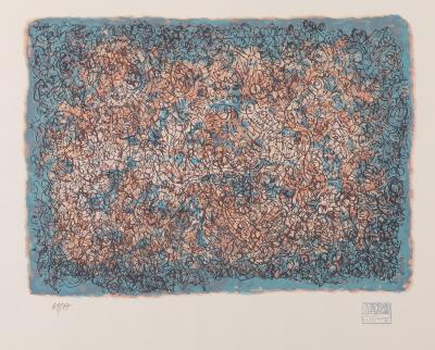 Mark TOBEY : Rêverie bleue - Sérigraphie originale signée 2