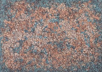 Mark TOBEY : Rêverie bleue - Sérigraphie originale signée 2