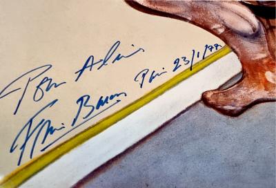 Francis Bacon, affiche dedicacée, signée au feutre 1977 2