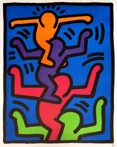 Keith Haring (after), Four Figures, silkscreen print, 1992 2