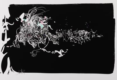 Raymond MORETTI : Les illuminations de Rimbaud en noir - Sérigraphie originale signée 2